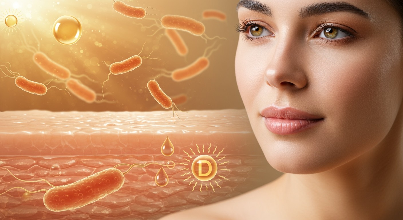 A D-vitamin támogatja a bélflórát, javítva a bőr egészségét.