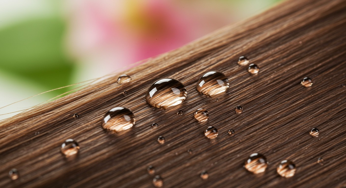 A glicerin vonzza és megköti a nedvességet a hajban.