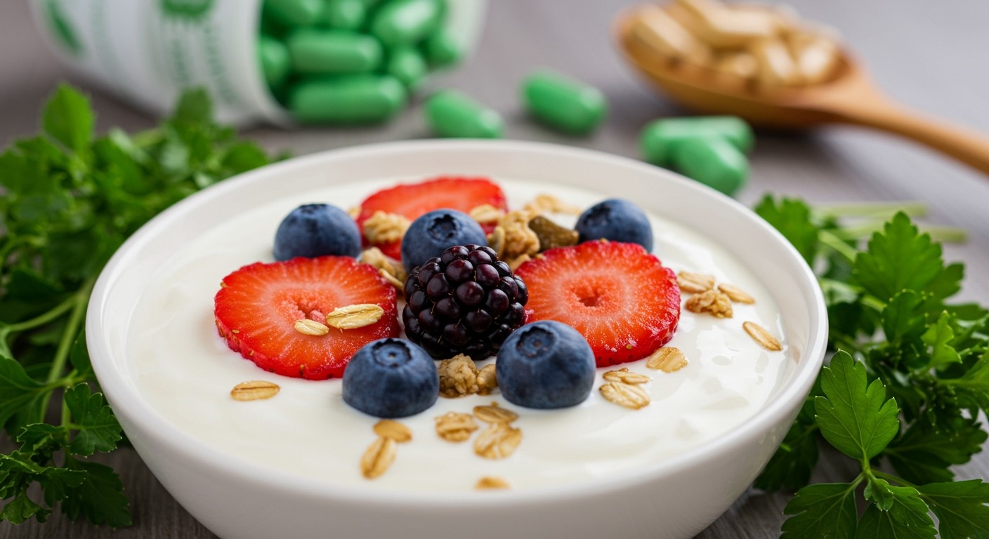A joghurt probiotikumai erősítik az immunválaszt és védelmet nyújtanak.
