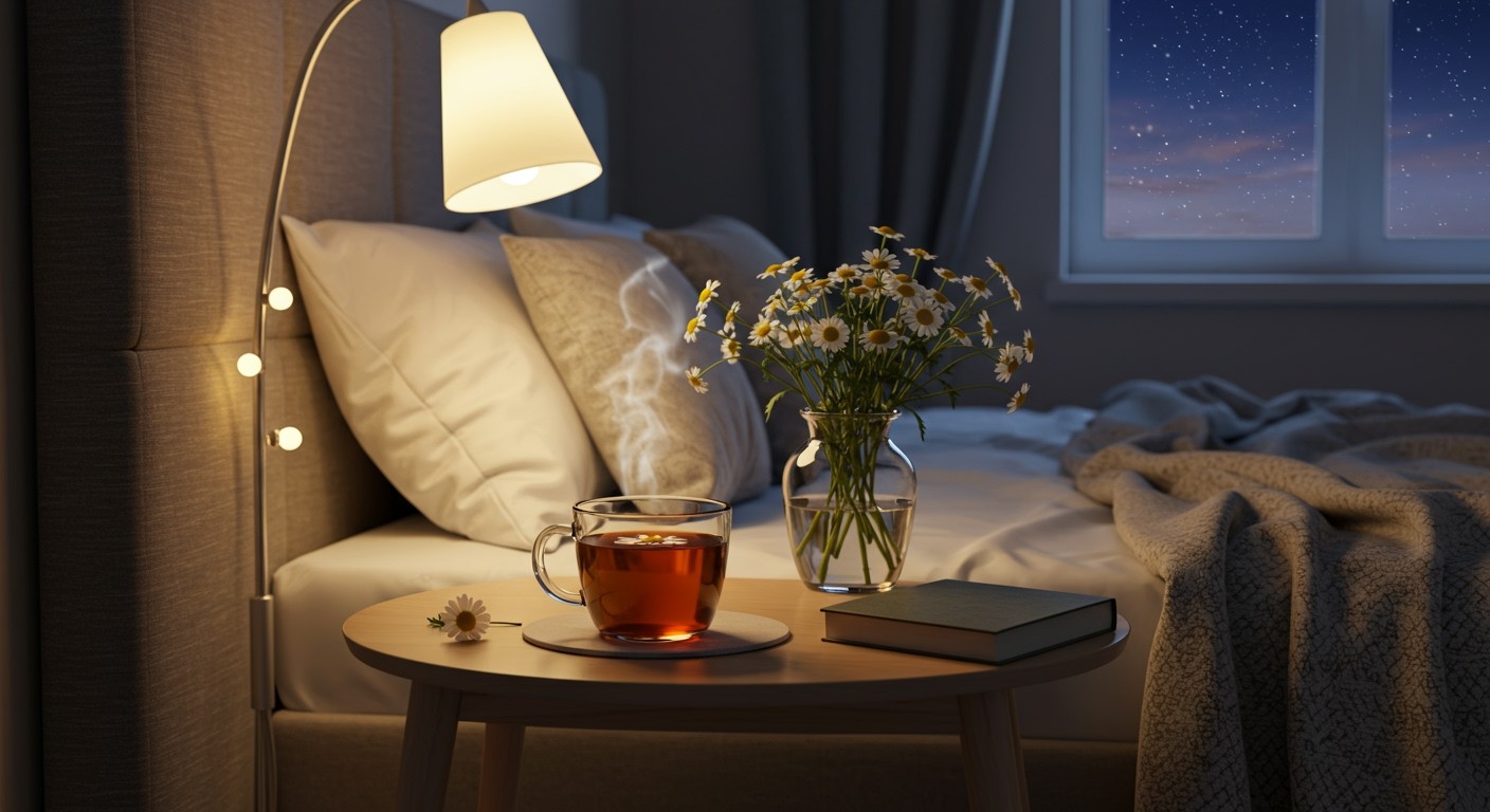 A kamillatea nyugtató hatása javítja az alvásminőséget.