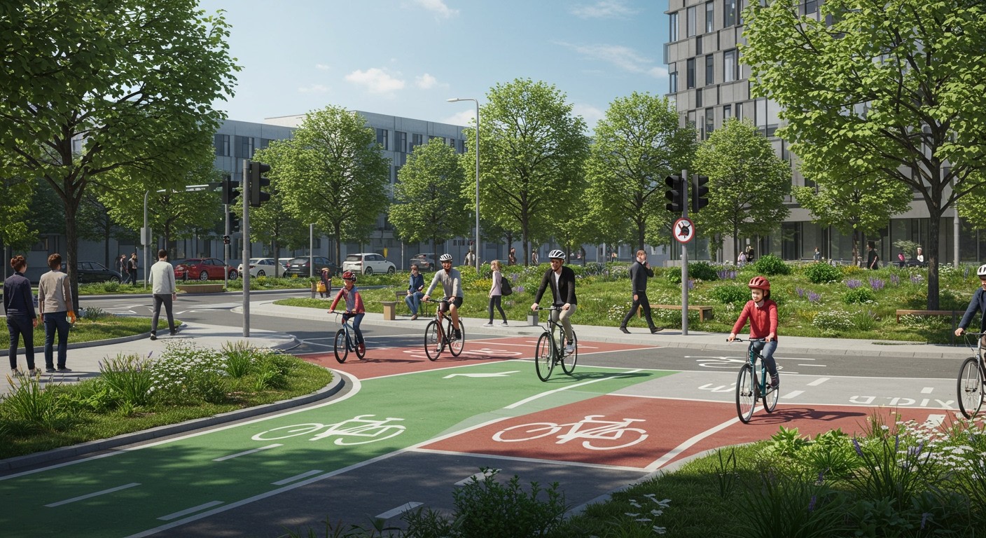 A fejlesztett kerékpáros infrastruktúra csökkenti a balesetek számát.