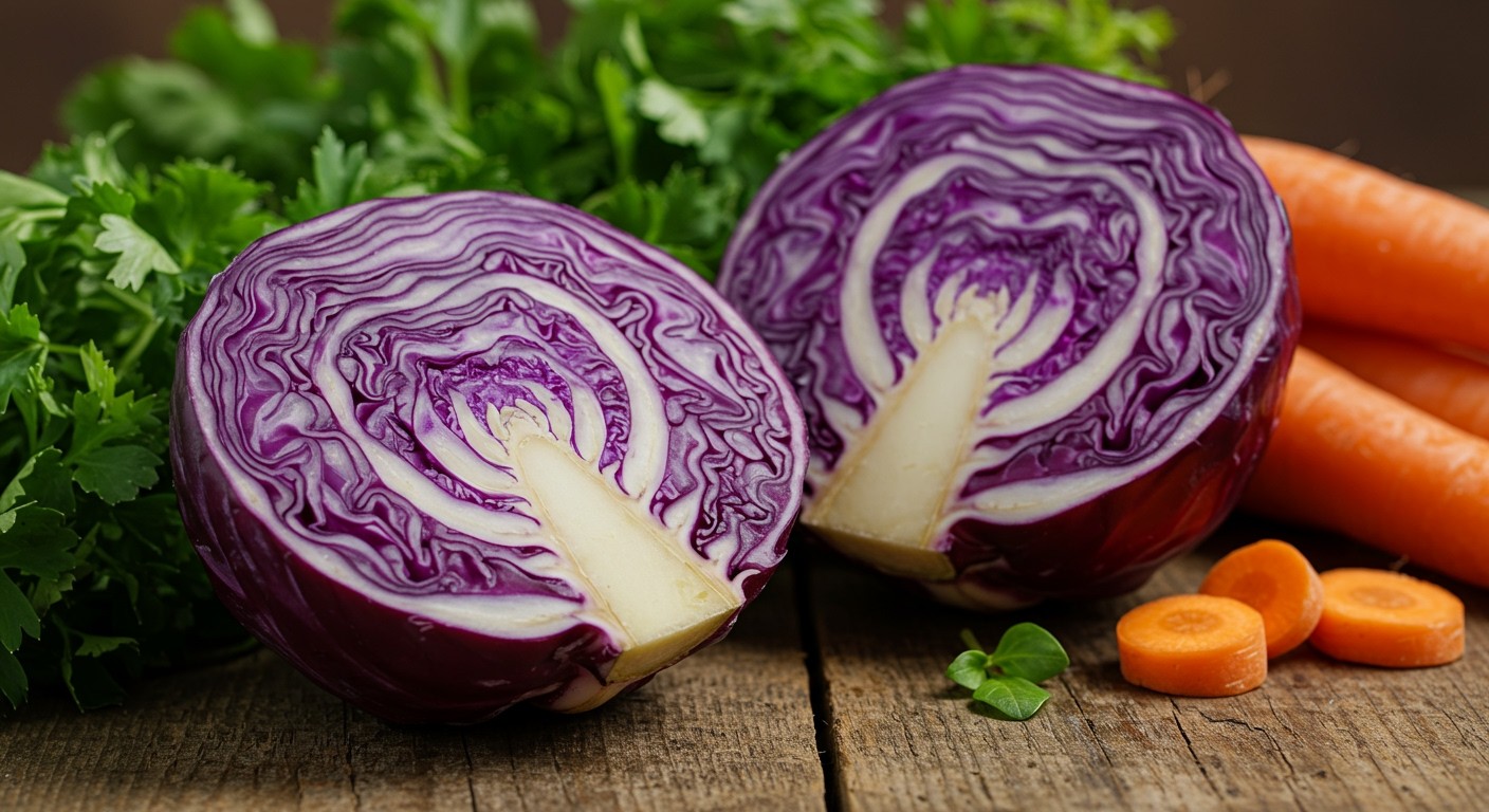 A lilakáposzta gazdag antioxidánsokban, támogatja a szív egészségét.