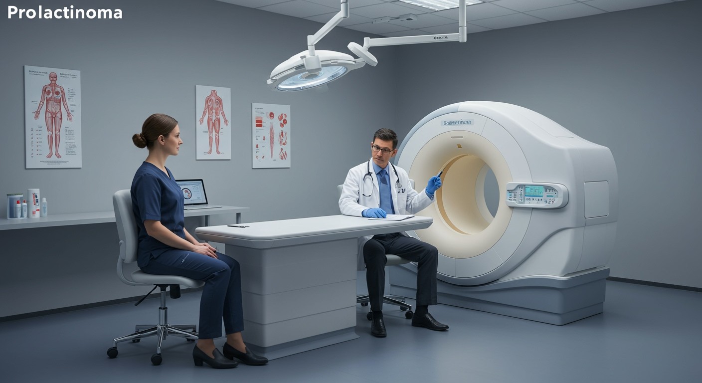 A prolaktinóma diagnózisa MRI-vel és hormonvizsgálattal történik.