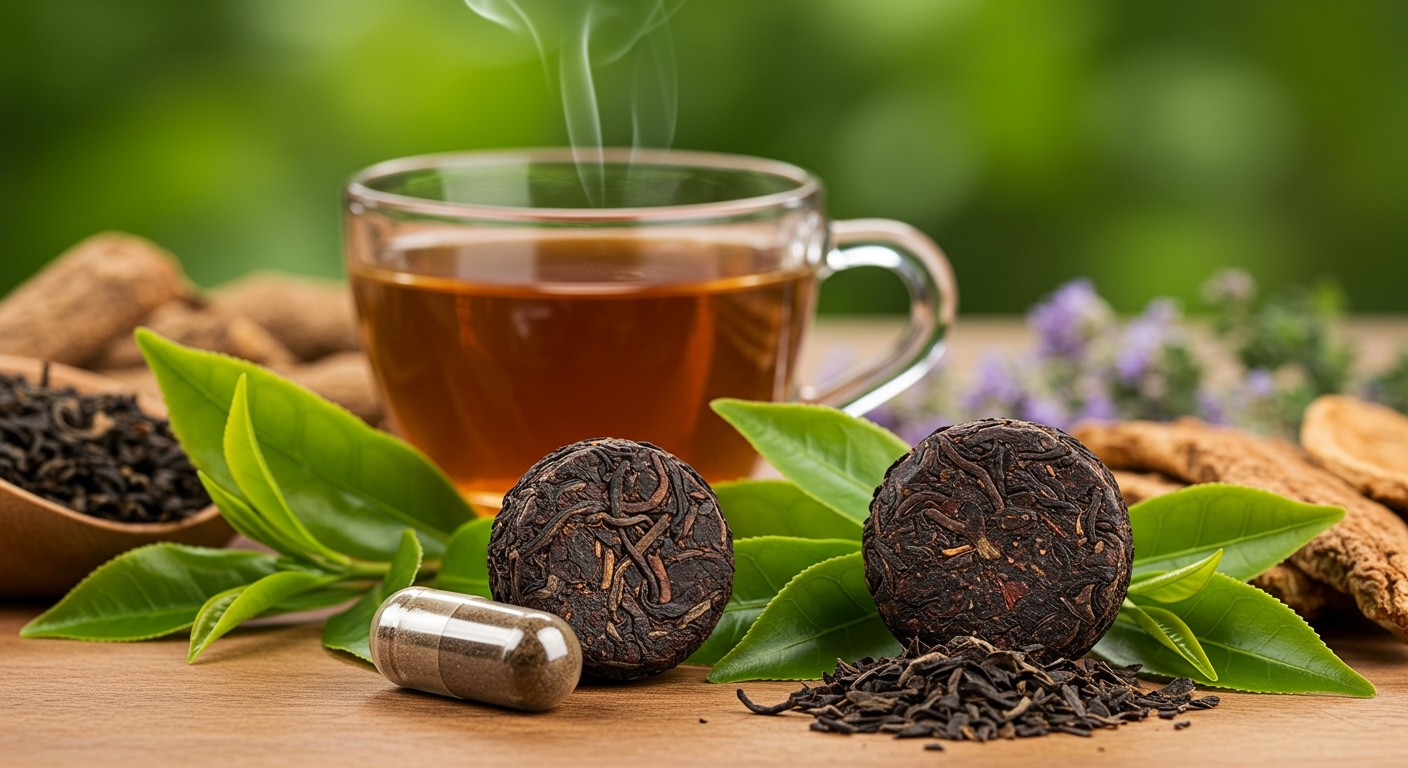 A Pu-Erh tea kapszulák javítják az emésztést és a bélflórát.