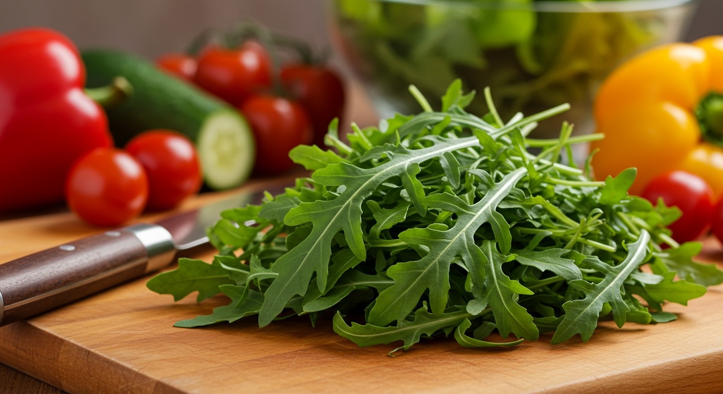 A rukkola gazdag vitaminokban és ásványi anyagokban.