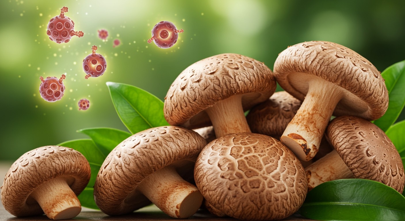 A shiitake gombában található antioxidánsok erősítik az immunrendszert.