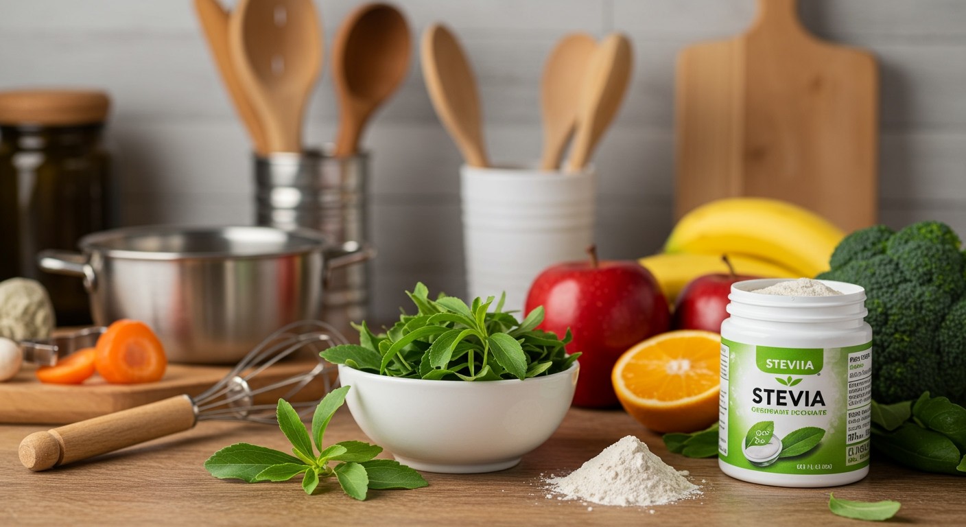A stevia tökéletes cukorhelyettesítő süteményekhez és italokhoz.
