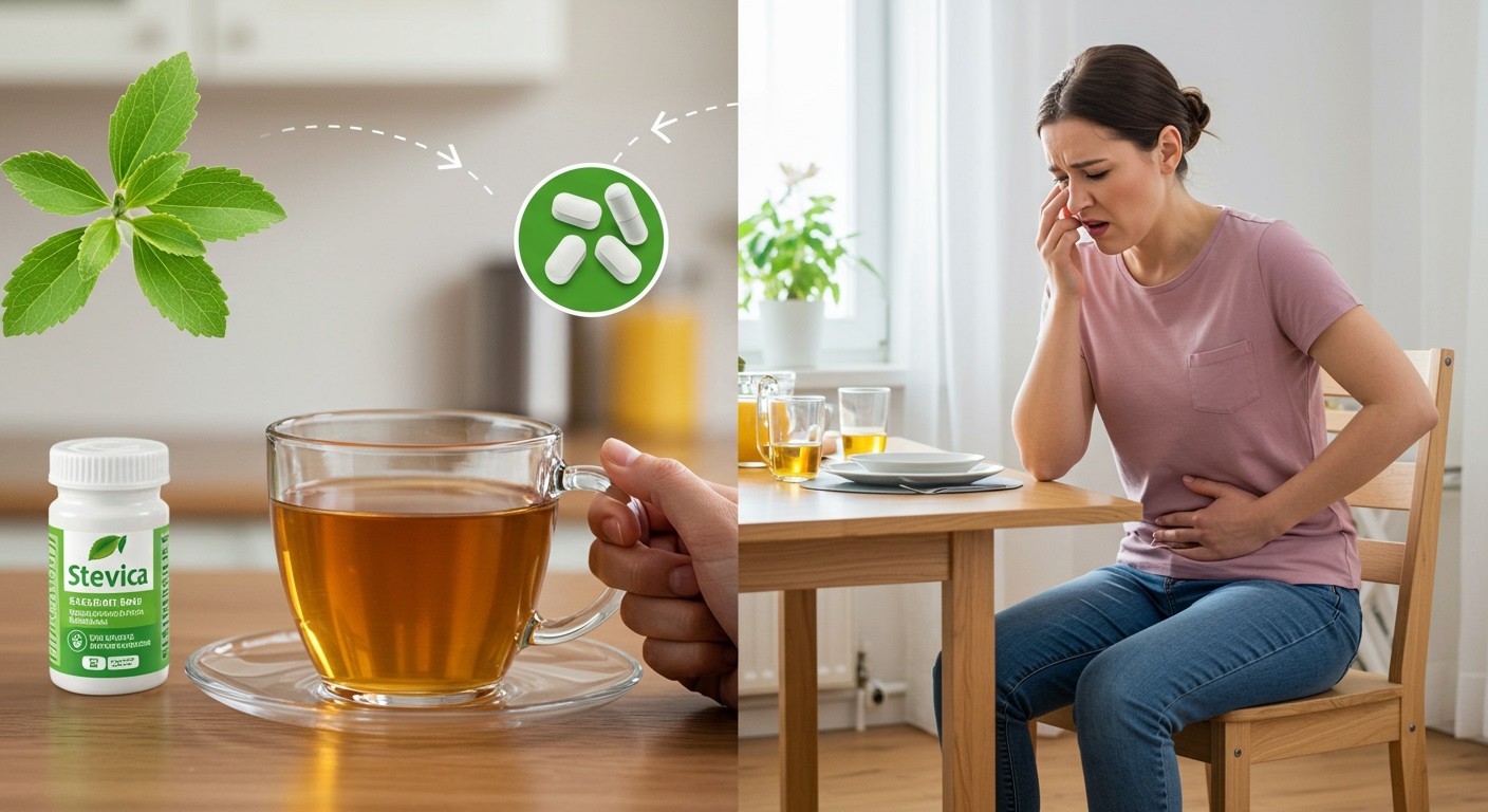 A stevia emésztési problémákat okozhat érzékeny egyéneknél.