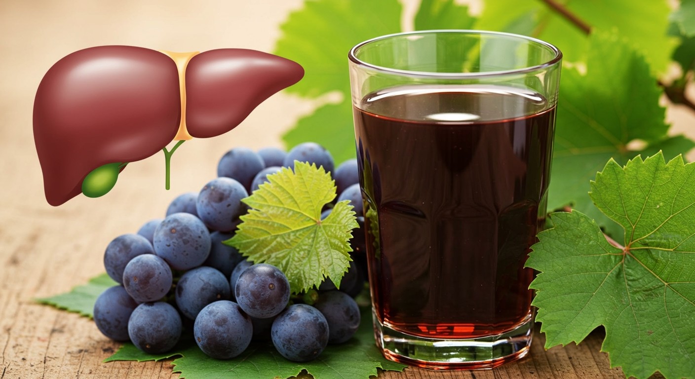 A szőlő antioxidánsai támogatják a máj egészségét.