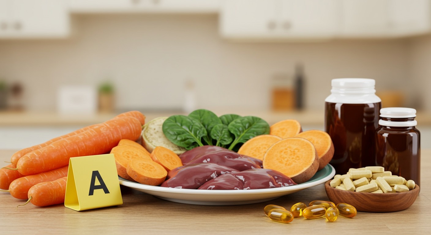 Az A-vitamin legjobb forrásai a máj és sárgarépa.