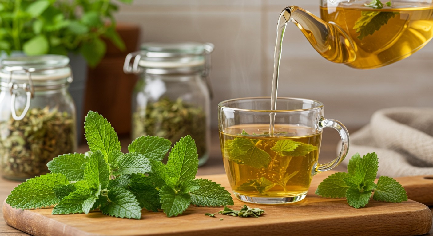 A citromfű tea hűtve is remekül fogyasztható.