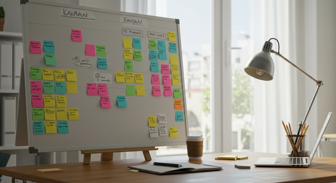A Kanban segít a feladatok priorizálásában és nyomon követésében.