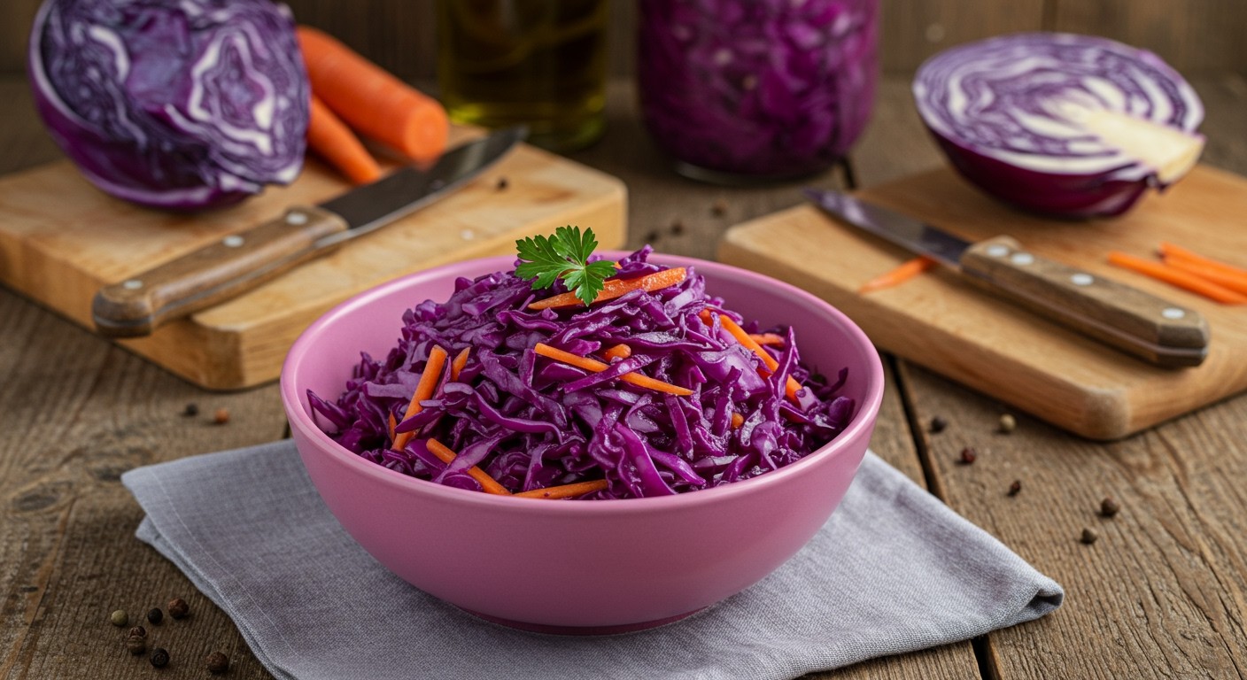 A lilakáposzta savanyúság gazdag antioxidánsokban és vitaminokban.