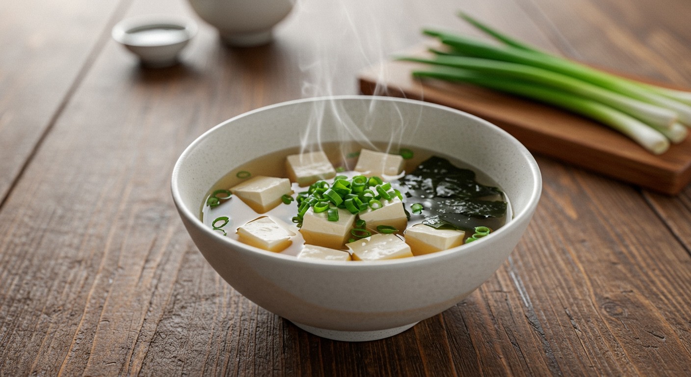 A miso tofu leves immunerősítő és tápláló fogás.