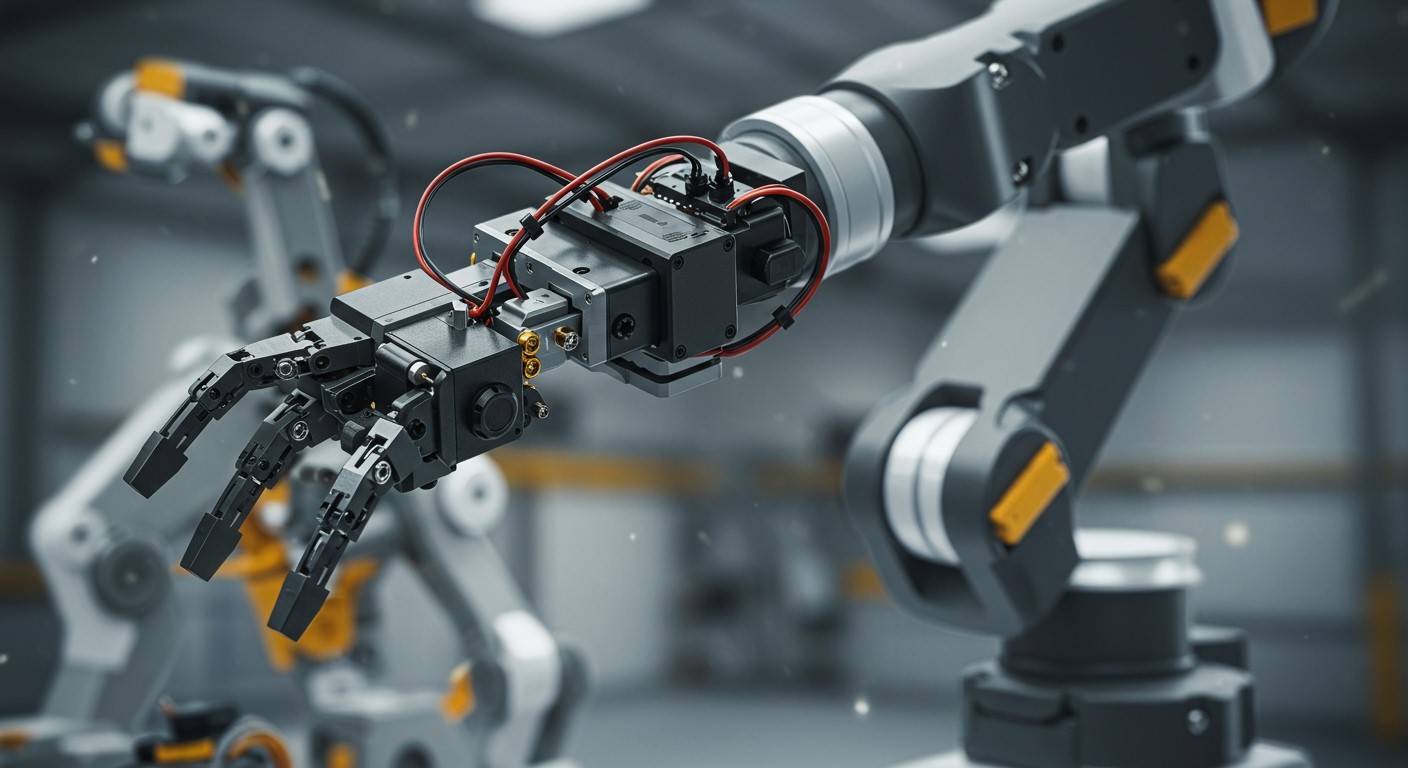 A szervók precíziós mozgást biztosítanak robotkarok számára.