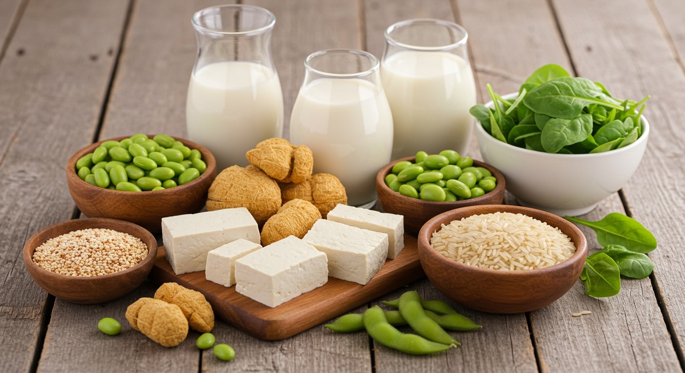 A szója gazdag fehérjeforrás vegetáriánus és vegán étrendekben.