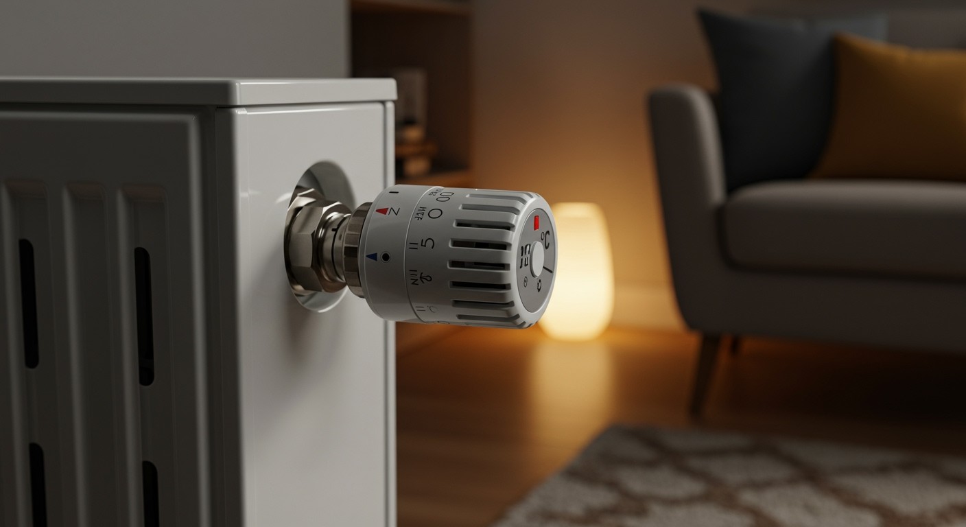 A termosztatikus radiátorszelepek energiatakarékos fűtést biztosítanak.
