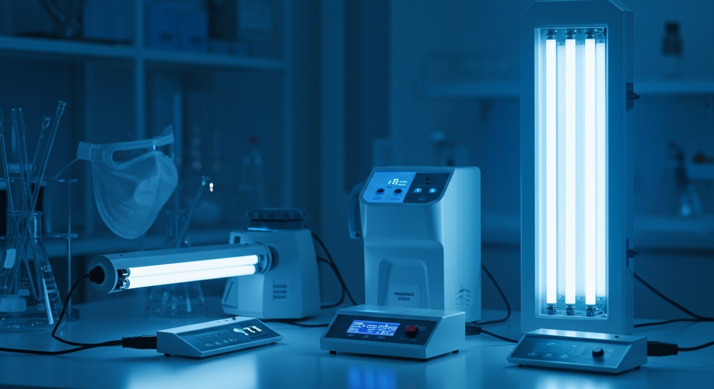 Az UV-C lámpák fertőtlenítik a levegőt és felületeket.