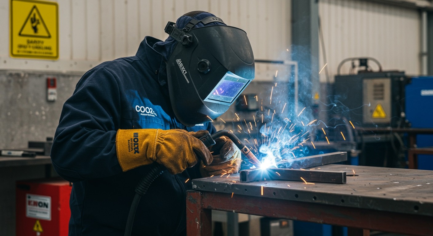 A CO₂ hegesztésnél lényeges a szellőzés biztosítása.