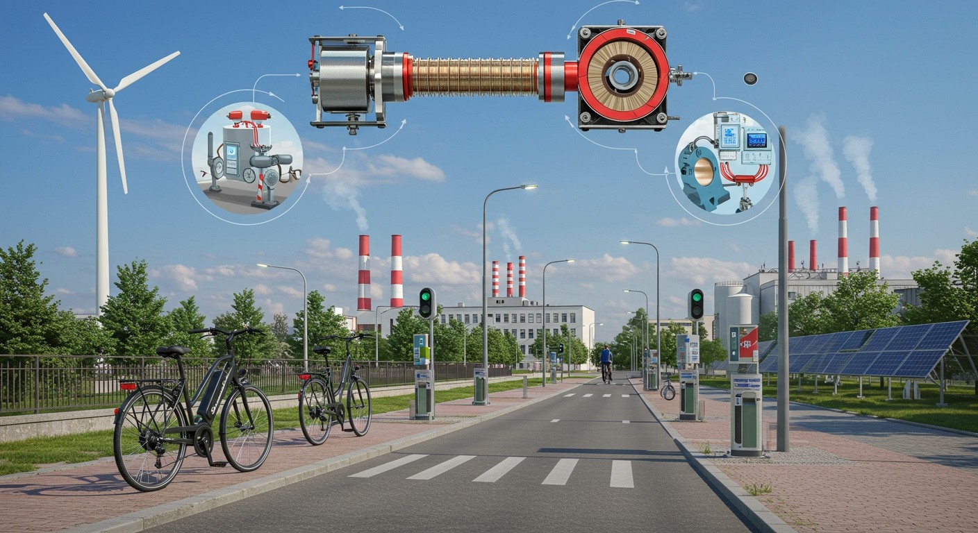 A dinamók energiát termelnek, használva mozgásból származó erőt.