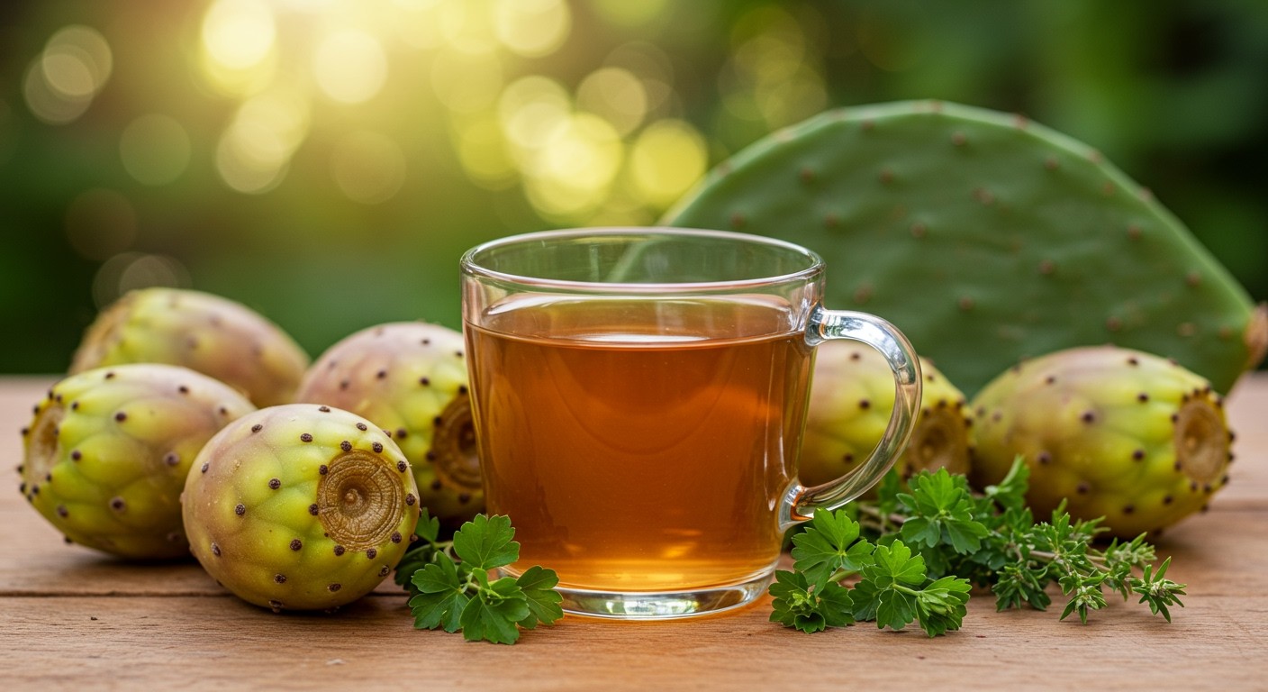 A kaktuszfüge tea gazdag C-vitaminban és antioxidánsokban.
