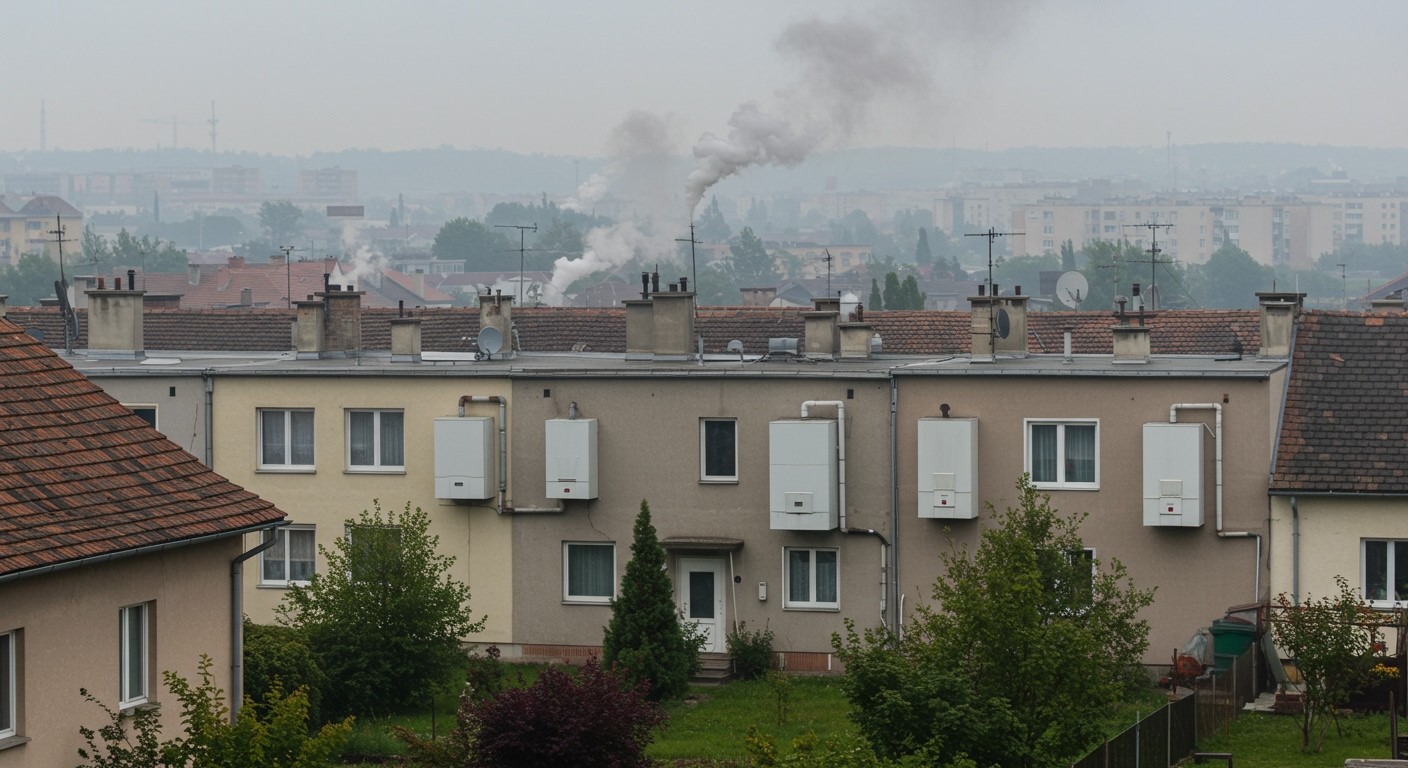 A parapetes gázkazánok növelhetik a helyi légszennyezést.