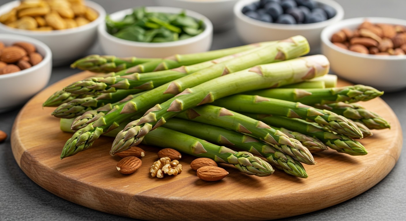 A spárga gazdag K-vitaminban, támogatva a csontok egészségét.