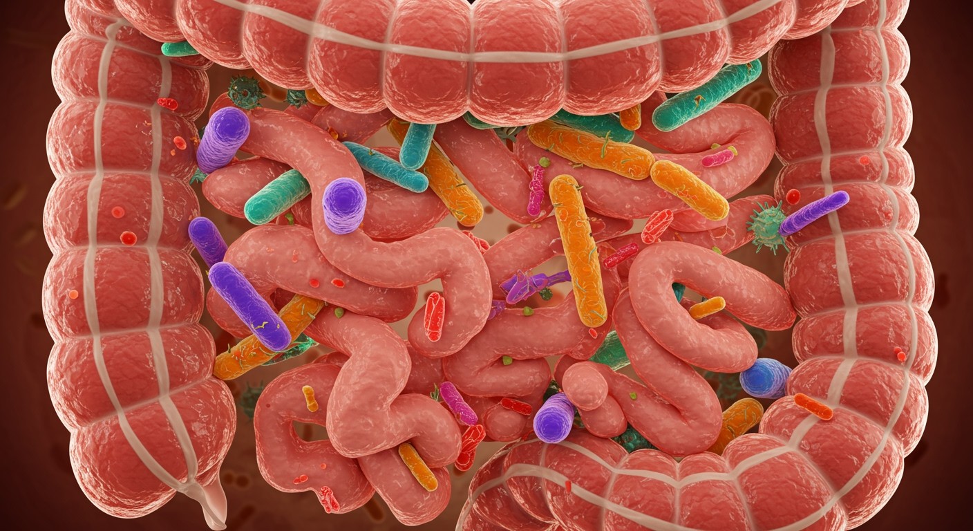A vékonybél mikrobiomja segíti a tápanyagok felszívódását.