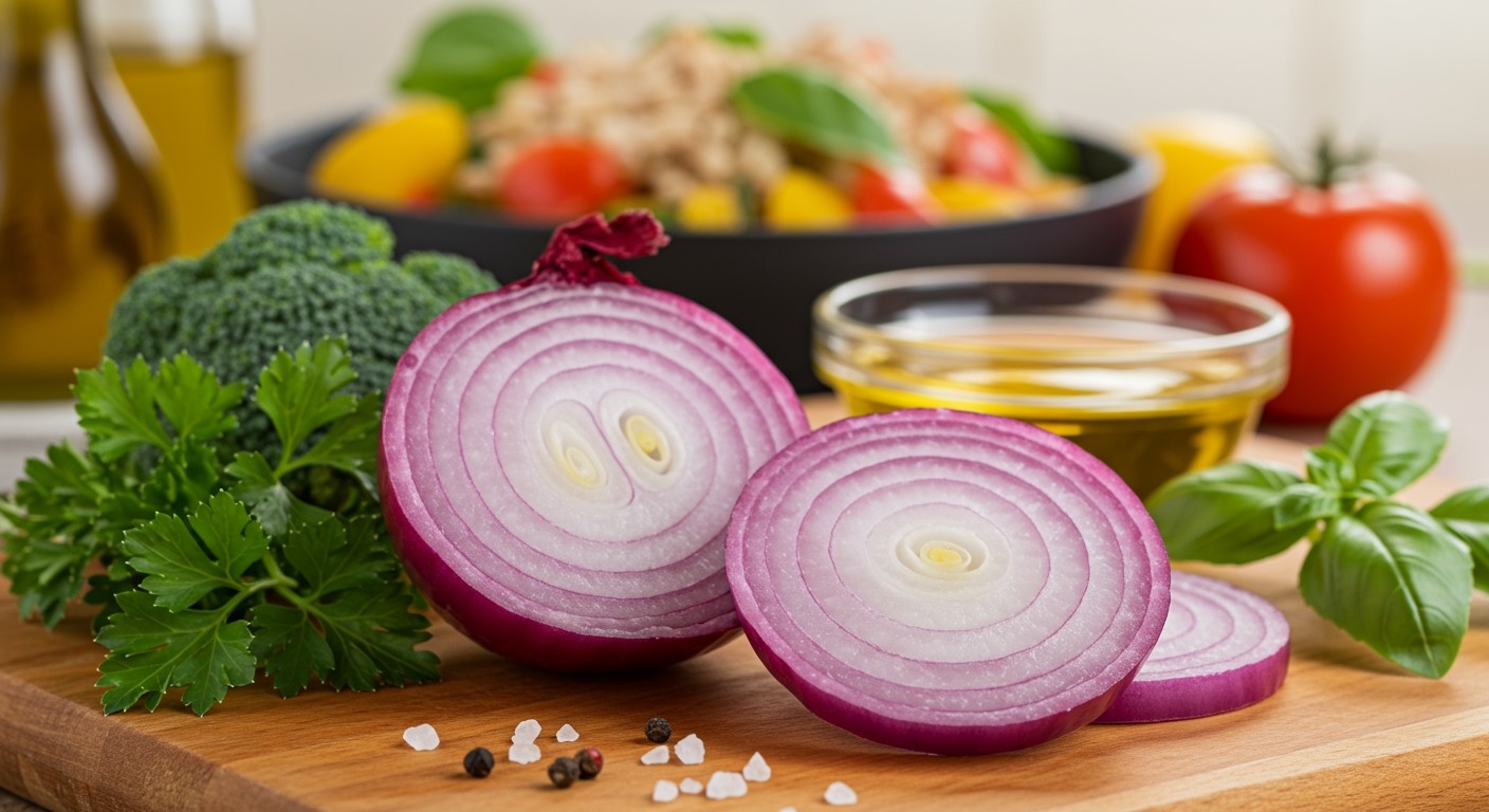 A vöröshagyma flavonoidjai segítik a vérnyomás csökkentést.
