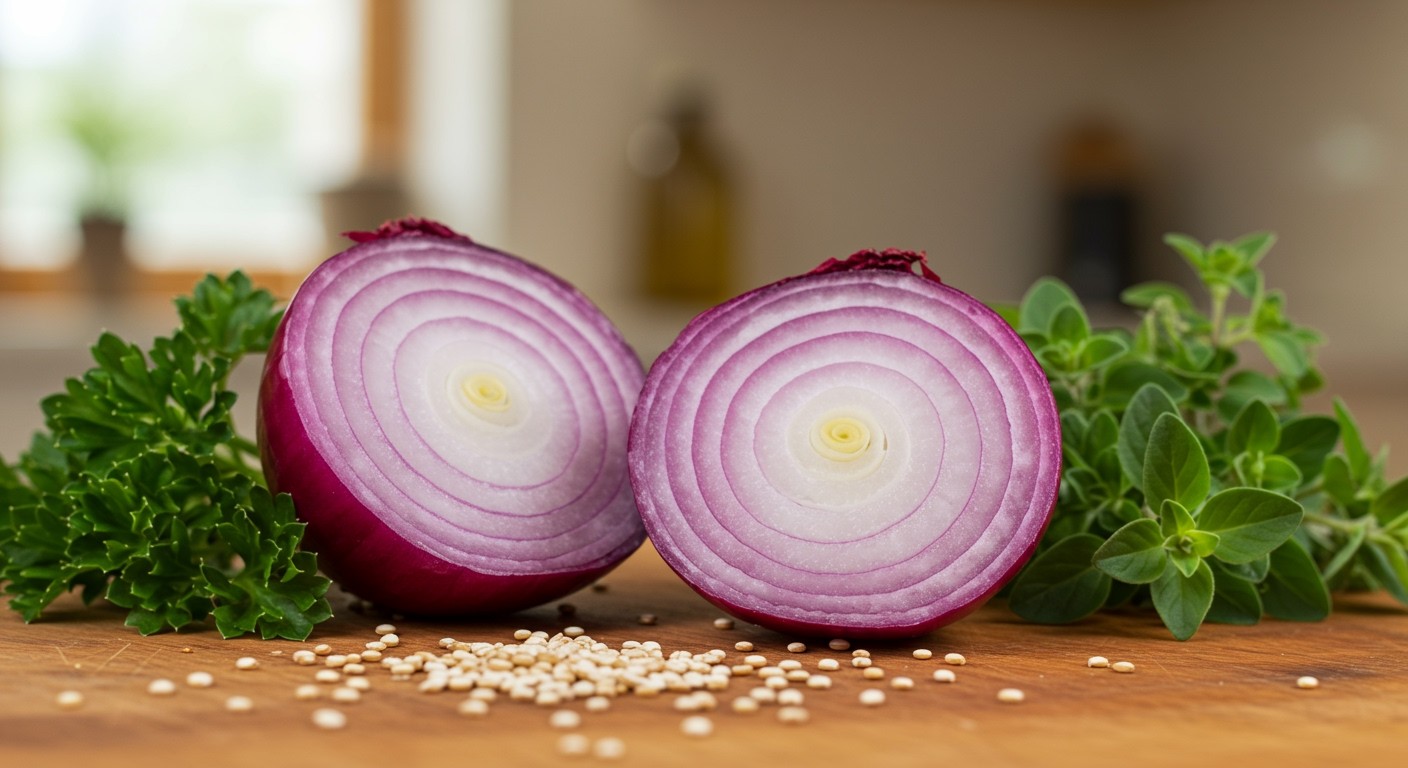 A vöröshagyma elősegíti a bélflóra egyensúlyát és egészségét.