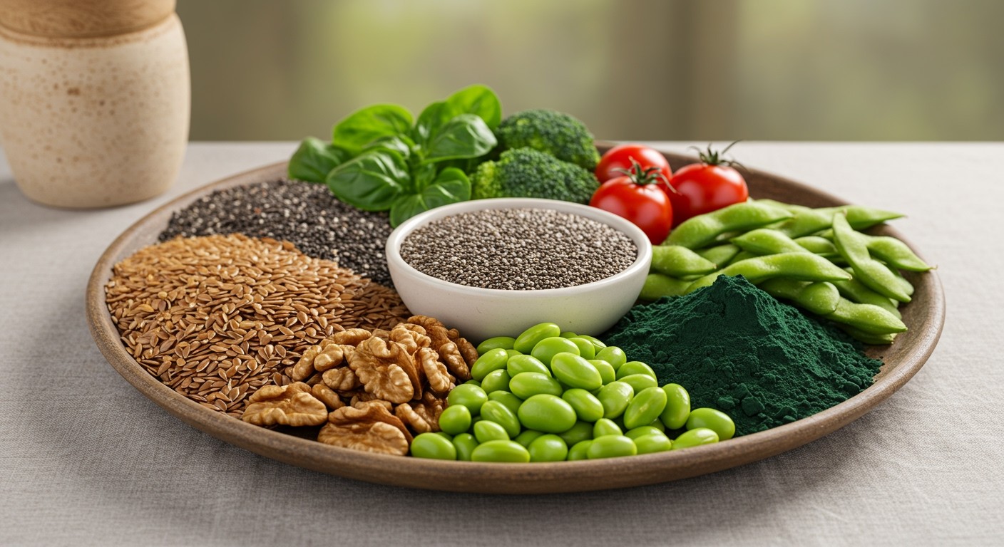 Chia mag és lenmag: gazdag omega-3 források.