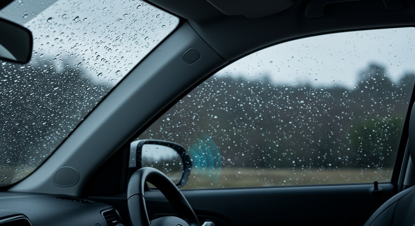 Az esőérzékelők automatikusan állítják a windshield wiper sebességét.