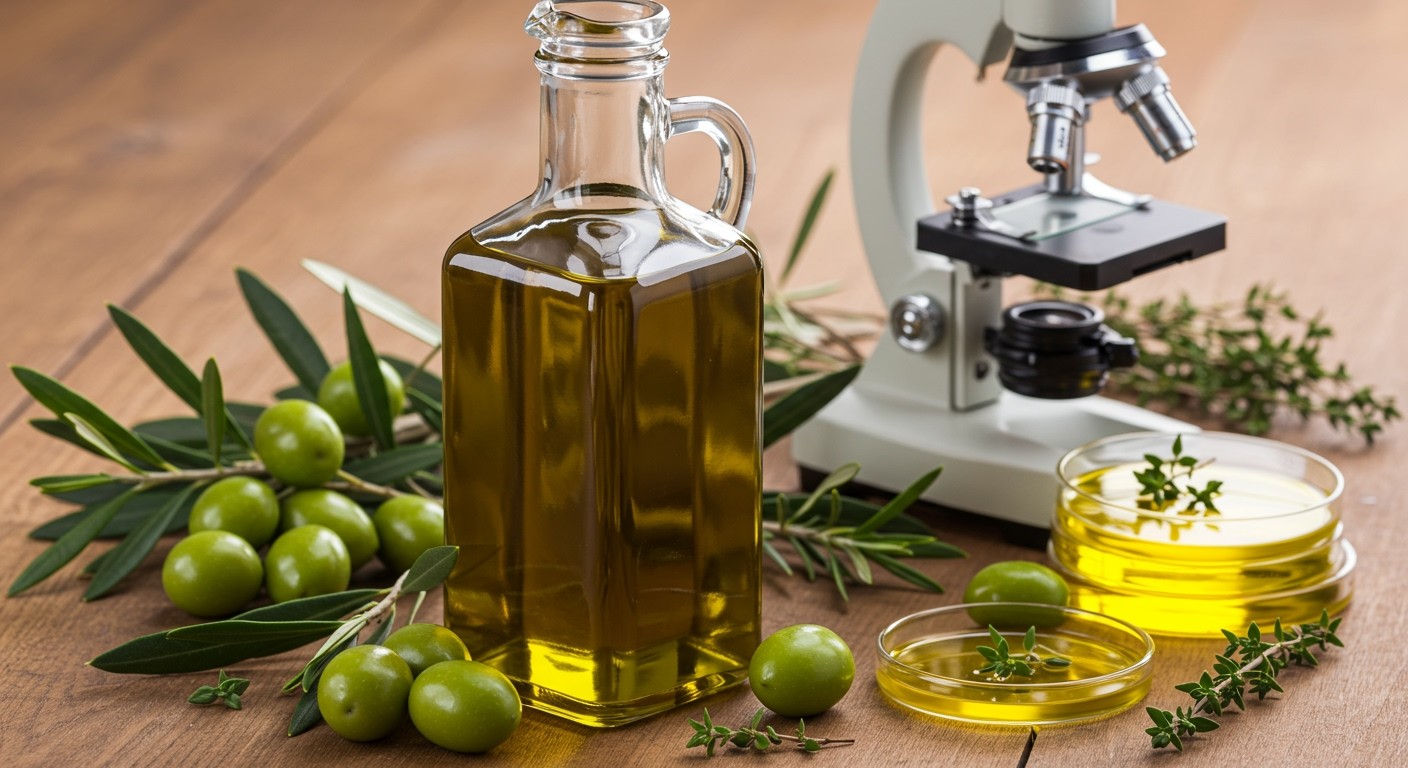 Az extra szűz olívaolaj gazdag zsírsavakban és antioxidánsokban.