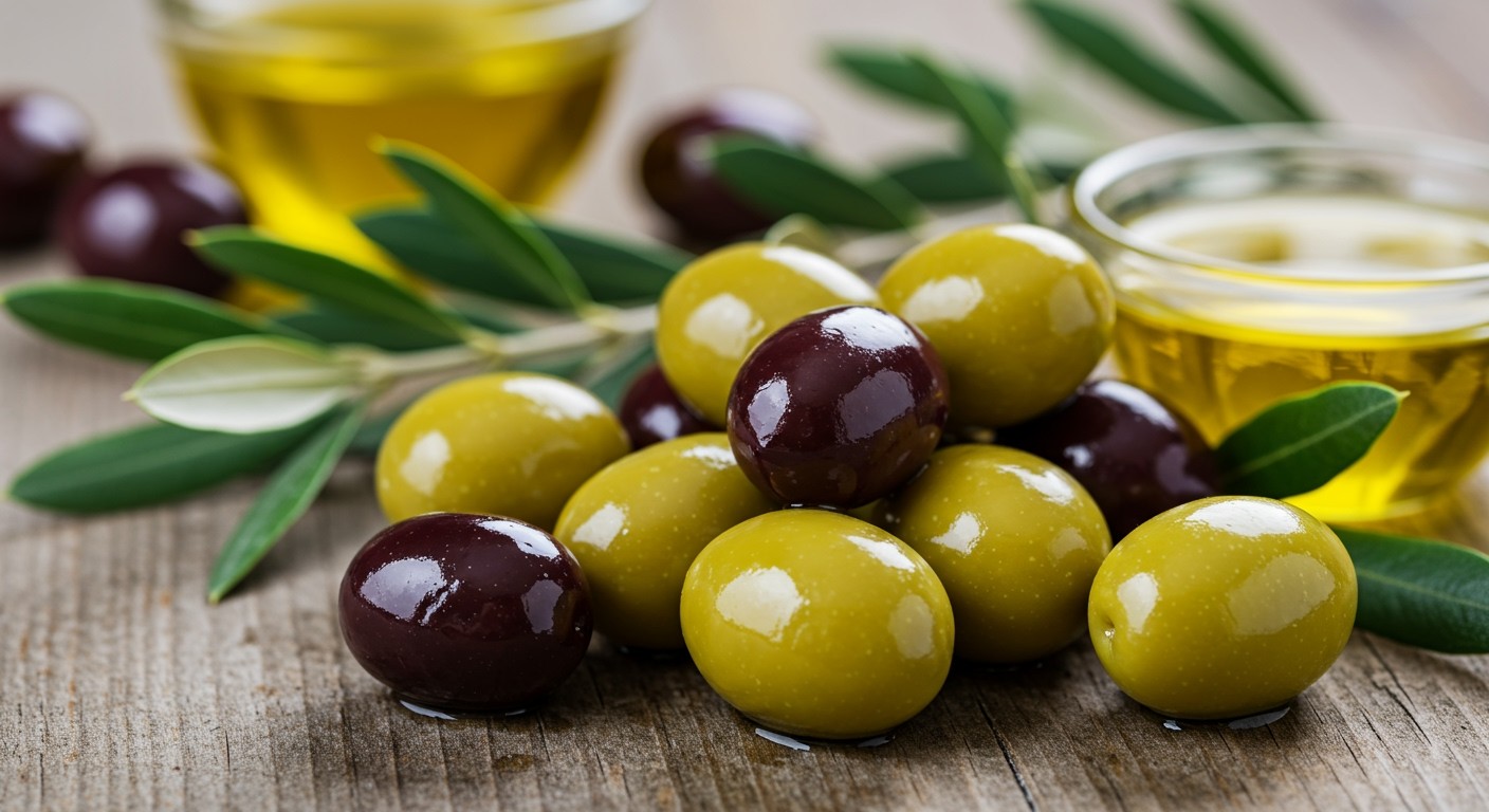 Az olívabogyó gazdag E-vitaminban és antioxidánsokban.