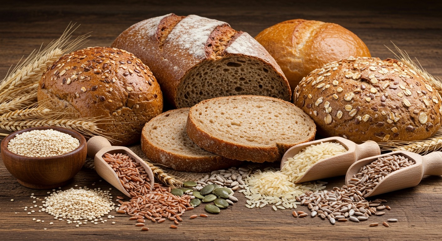 A teljes kiőrlésű termékek rostban gazdagok és táplálóak.