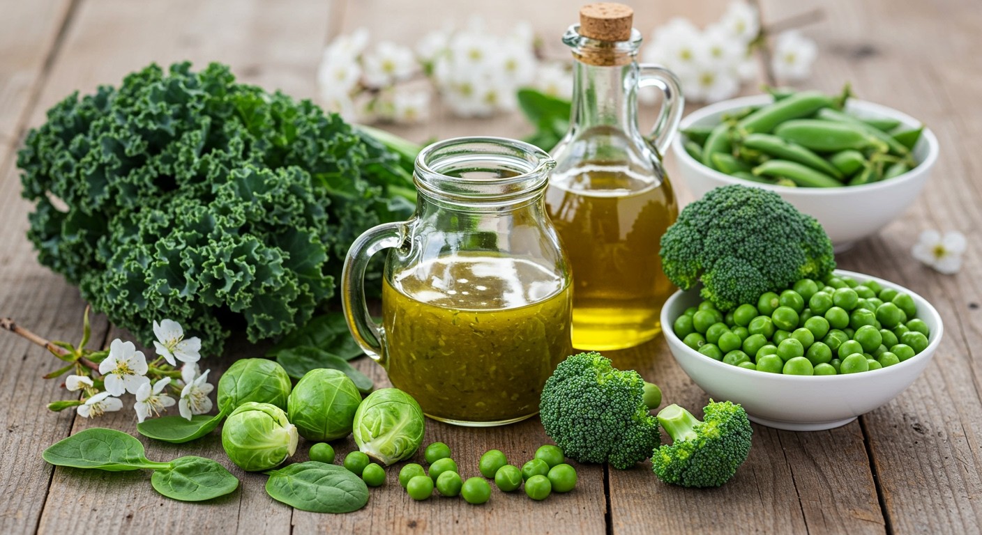 Zöld leveles zöldségek, brokkoli és kelkáposzta K-vitaminban gazdagok.