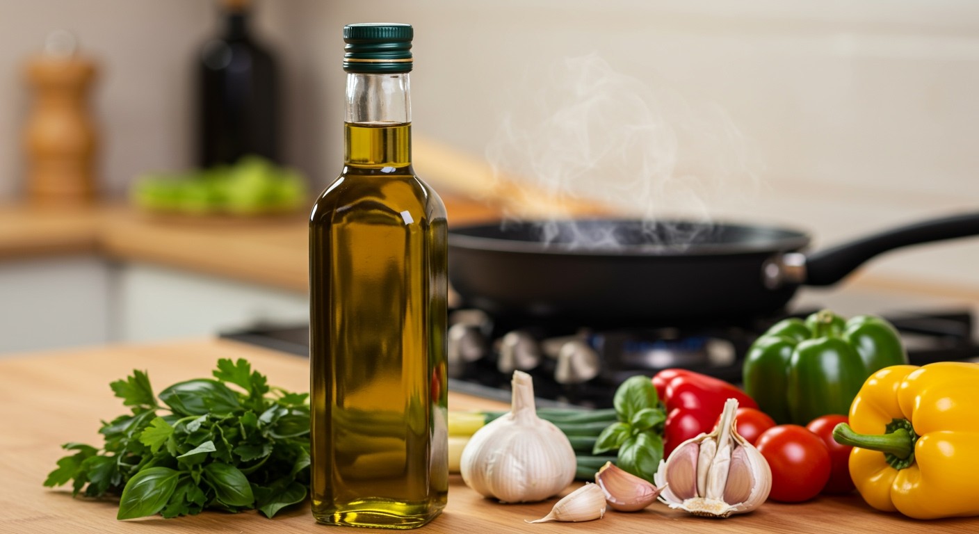 Az olívaolaj 180 °C-ig ideális főzéshez.