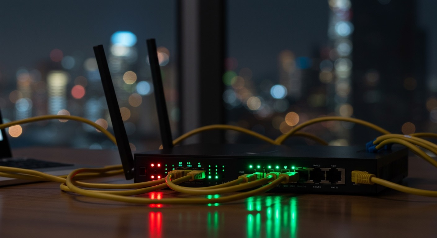 A routerek és switchek az adatok gyors áramlását biztosítják.