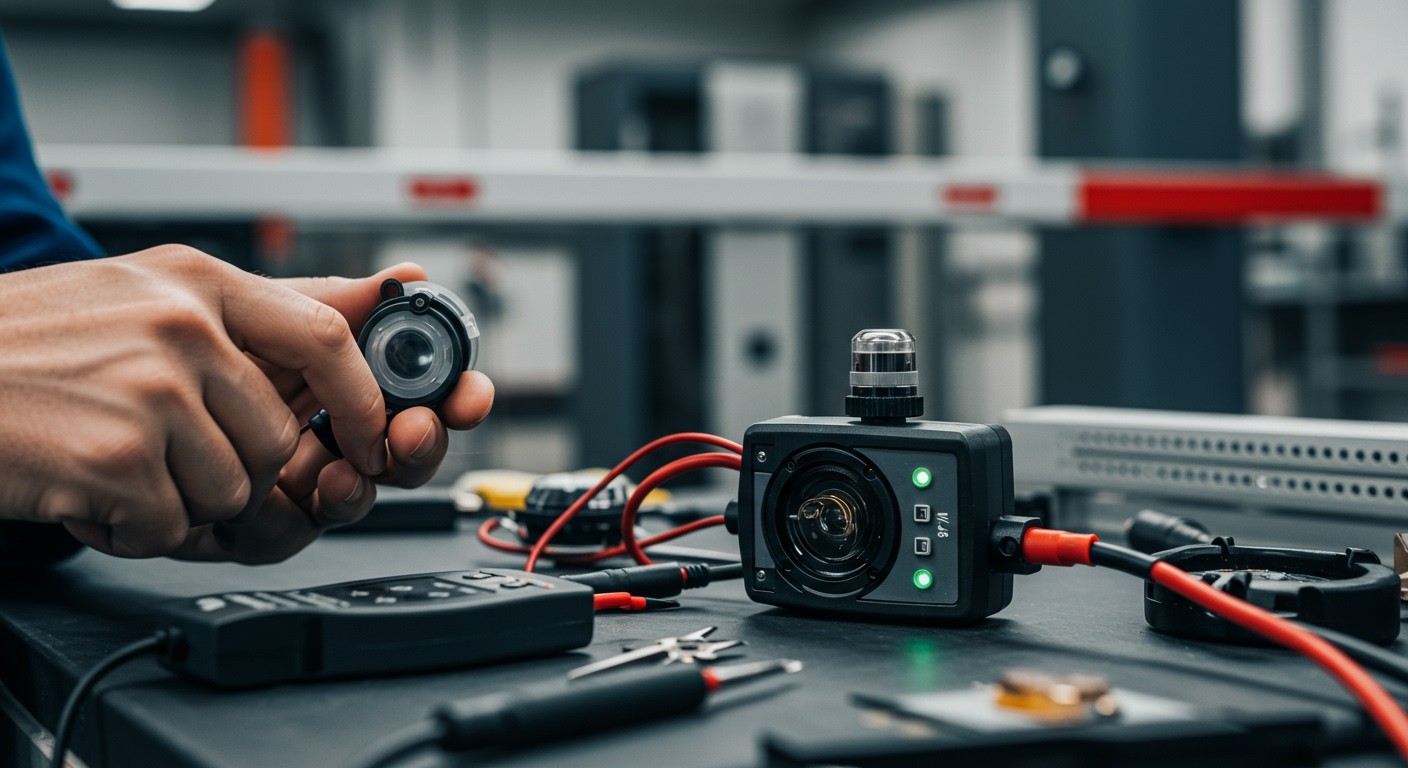 A fotocellák és érzékelők rendszeres tesztelése elengedhetetlen.