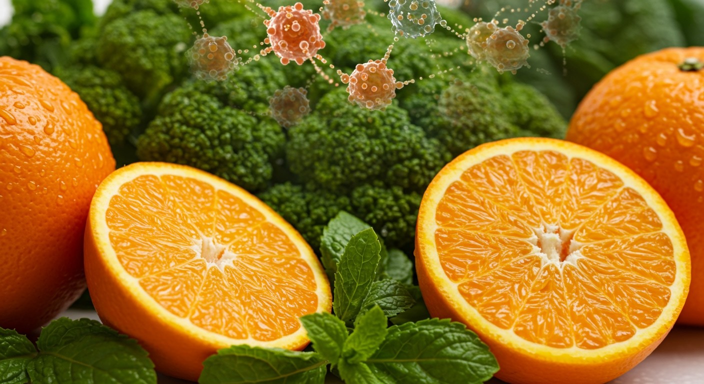 A C-vitamin csökkenti a szabad gyökök káros hatását.