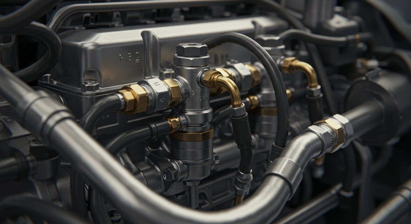 A nyomásszabályozó szelep a befecskendezés hatékonyságát növeli.