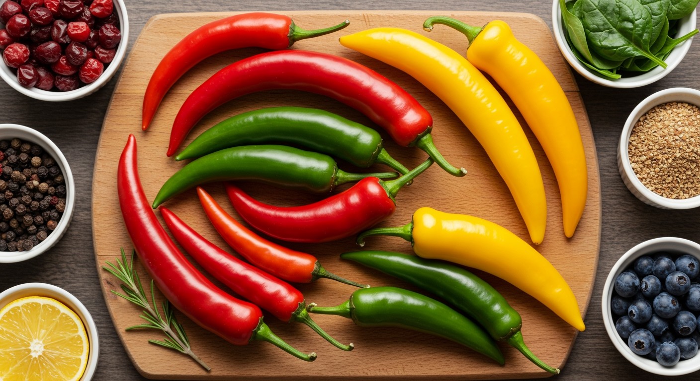 A csípős paprika gazdag C-vitaminban és antioxidánsokban.