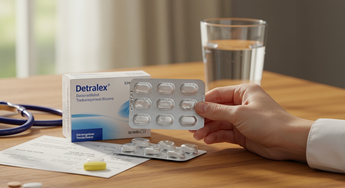 A Detralex szedése étkezés közben ajánlott a hatékonyságért.