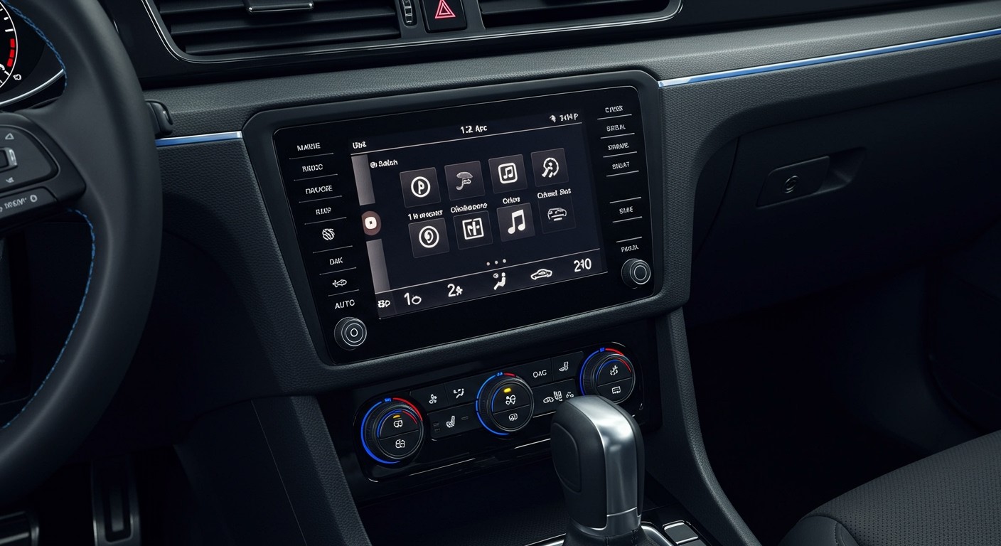 A VW digitális klímája optimális kényelmet nyújt utasainak.
