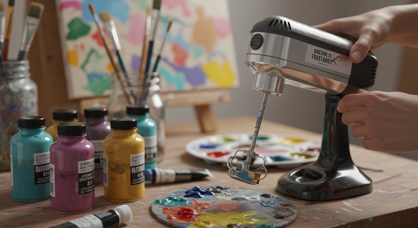 A festékszabályzó javítja a rétegek egyenletességét akrilfestésnél.