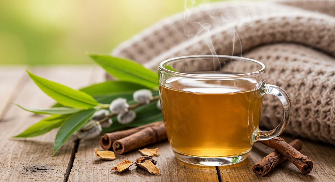 A fűzfa tea segíthet csökkenteni a migrénes fájdalmat.