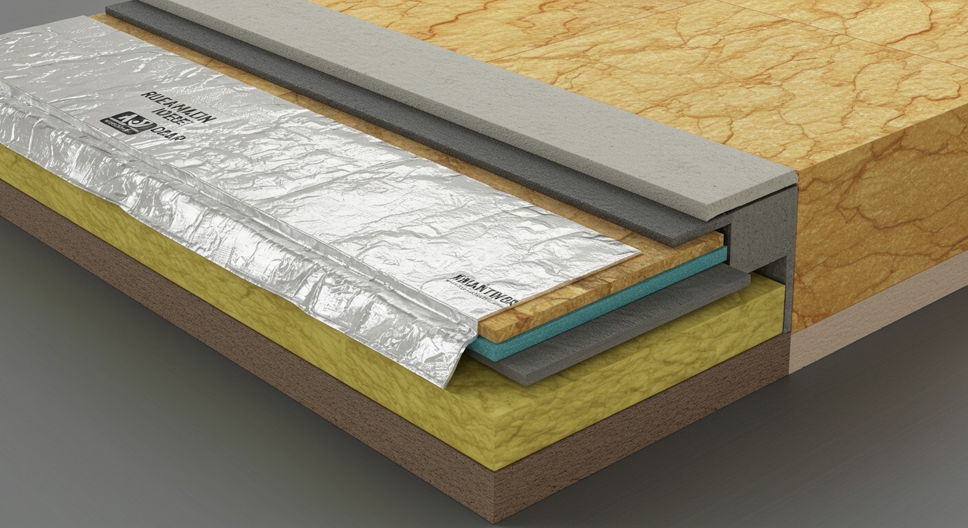 A páraáteresztő fólia megvédi a falakat a nedvességtől.