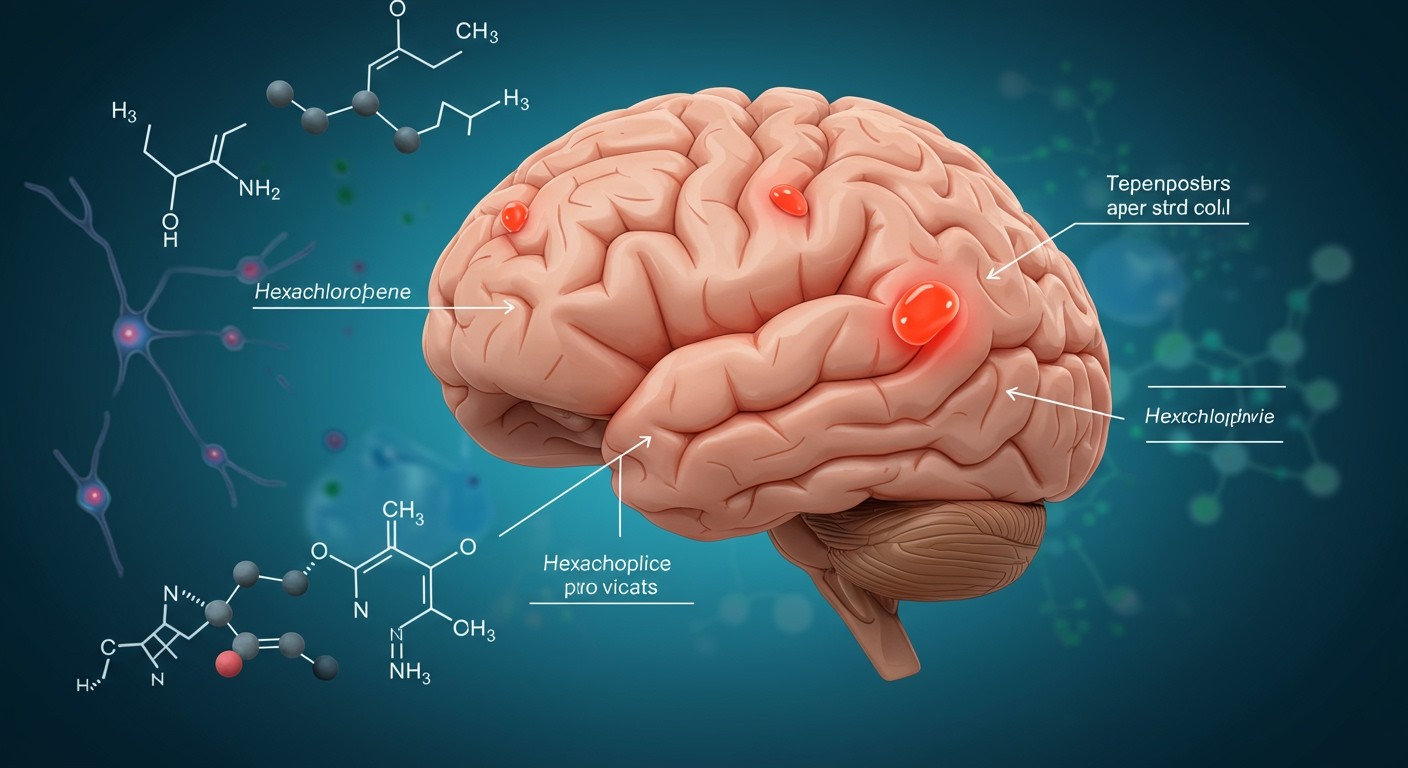 A hexaklorofén neurotoxicitása hosszú távú károsodást okozhat.