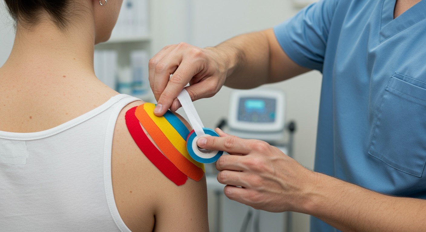 A Kinesio Tape serkenti a vérkeringést és a gyógyulást.