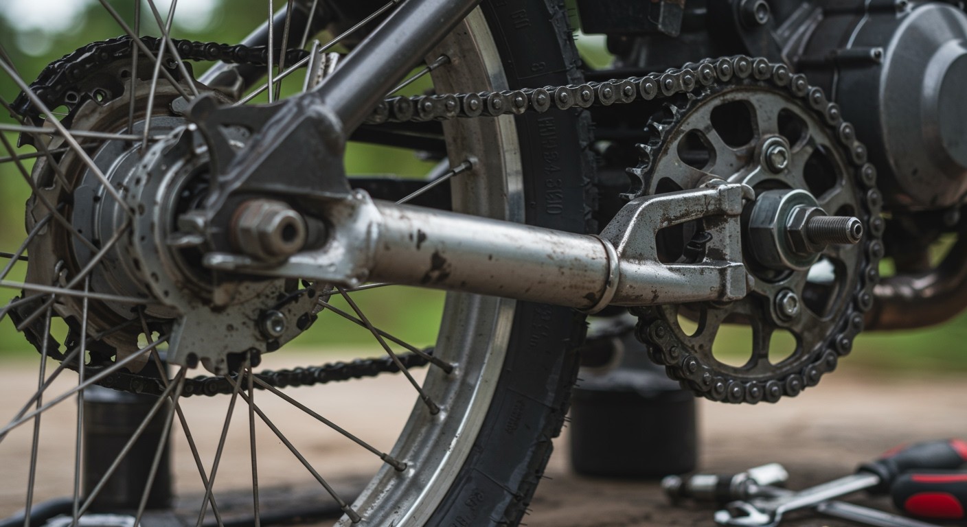 A lánc megfelelő feszítése elengedhetetlen a motor teljesítményéhez.